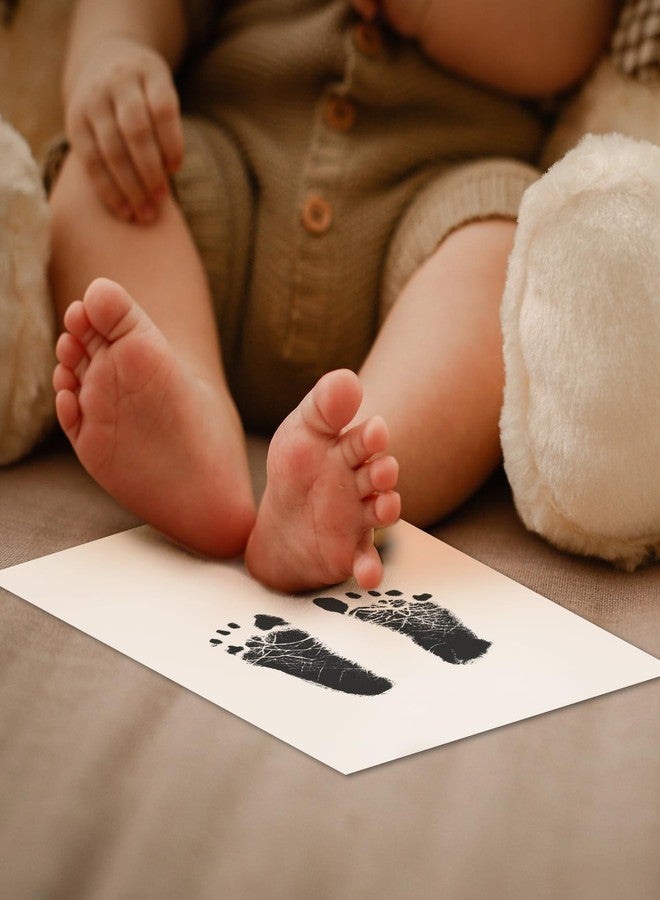 Sproutlets Premium Inkless Monthly Milestone Cards Kit - Elegant Baby Hand and Footprint Keepsake Set with 6 Luxurious A5 Sized Cards, 4 Inkless Towelette - Non Toxic and Safe (Black) - Image 4